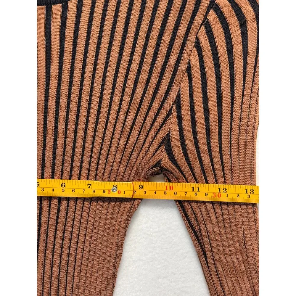 STAUD Selma Dress Brown Long Sleeve Stretchy Knit, Size M - Picture 7 of 13